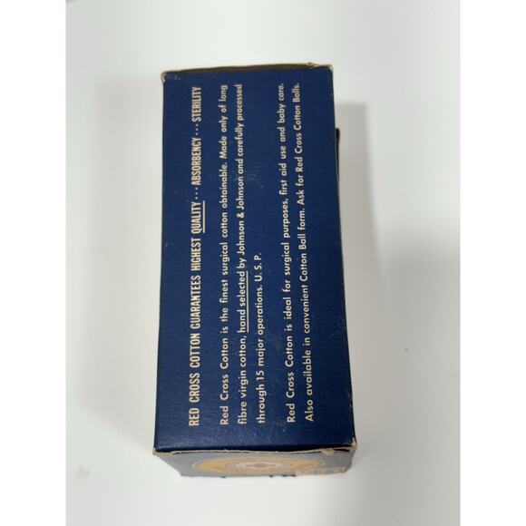 Vintage Red Cross Cotton- Johnson & Johnson, First Aide Cotton Small Size‎ 23c - Picture 4 of 5
